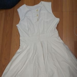 White cotton shirtdress